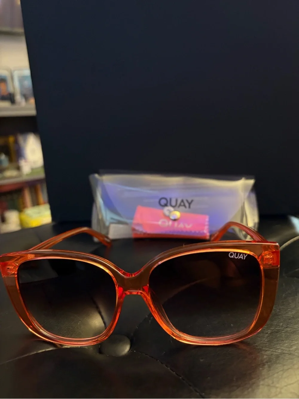 Quay Sunglasses - 54MM Coral Frame with Brown Gradient Fade Lenses